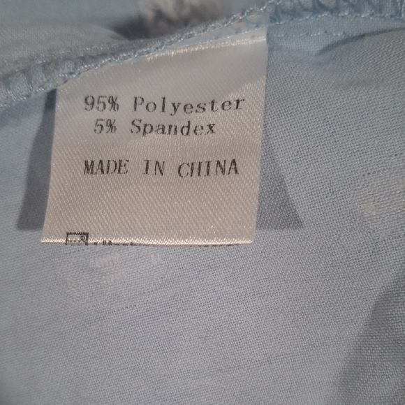 Merokeety Wome's Elegant Light Blue Blouse with Textured Design Size L - Picture 7 of 9